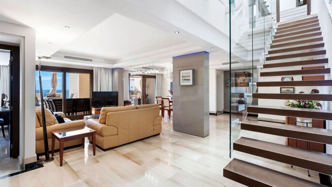 Duplex en première ligne de plage à Estepona — Séjour