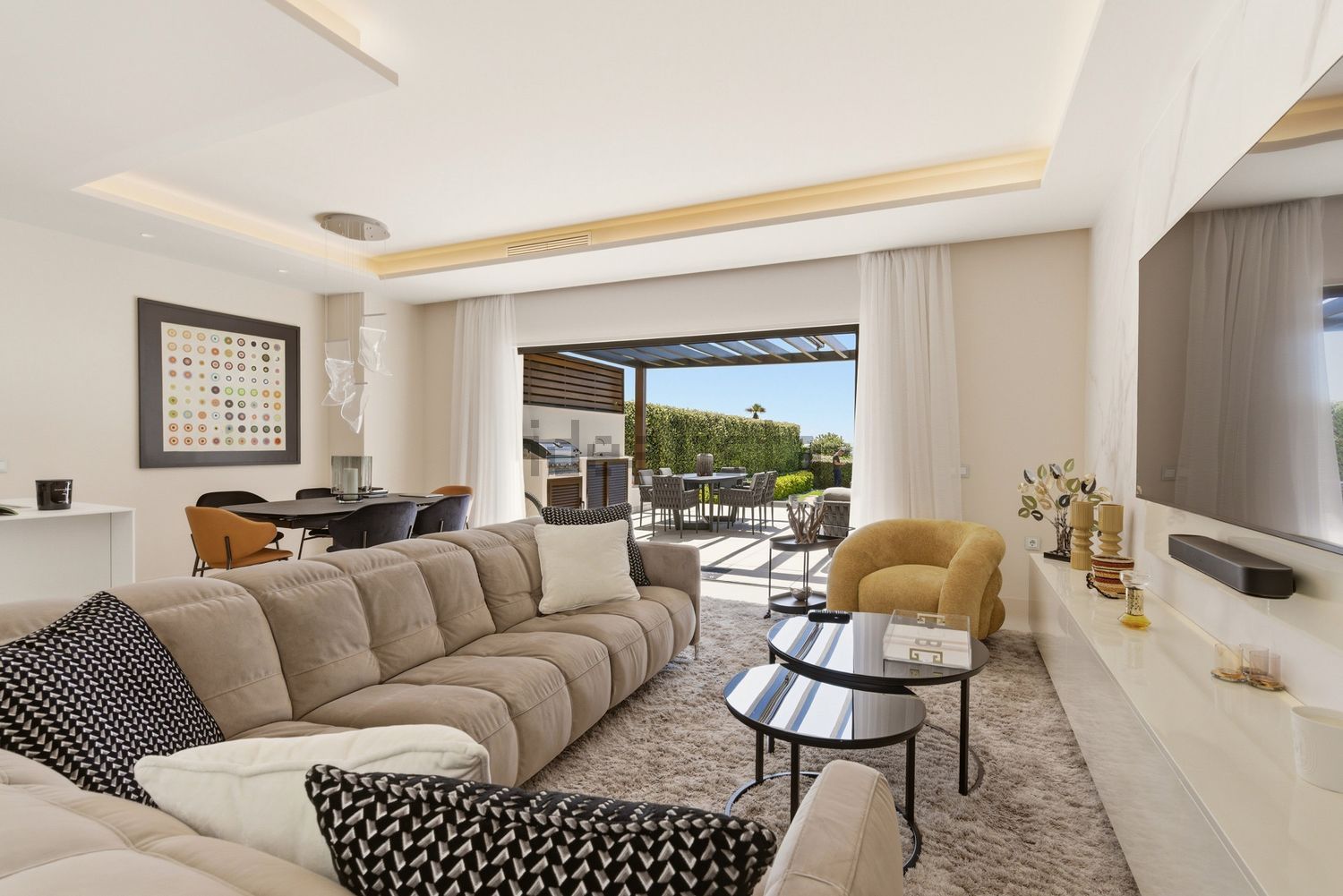 Chalet com acesso direto à praia em Estepona — Sala