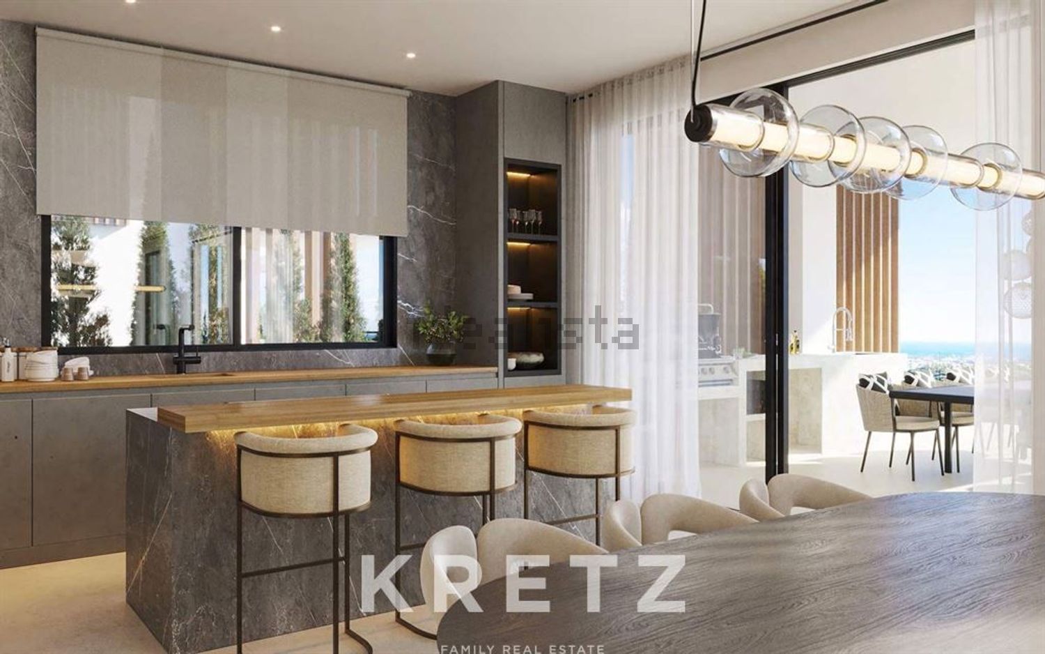 Chalet with direct beach access in Estepona — Kitchen