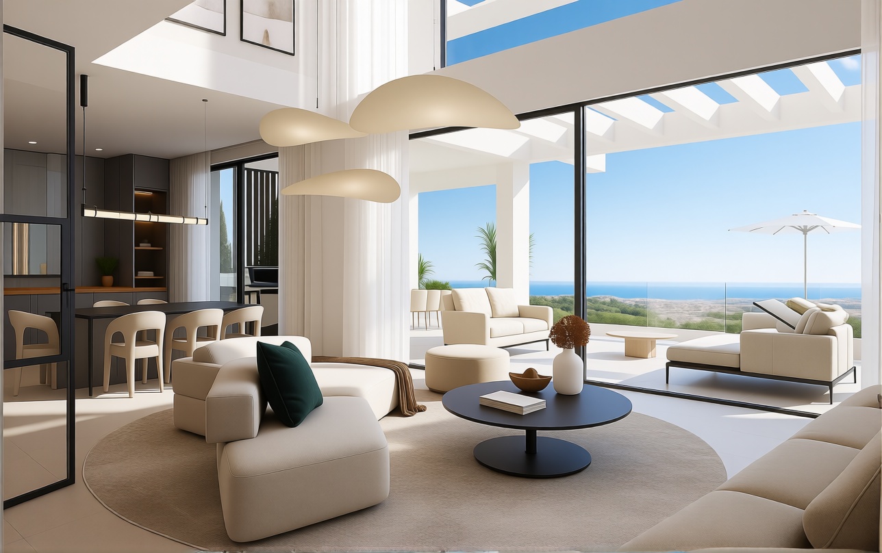 Chalet con acceso directo a playa en Estepona — Salón