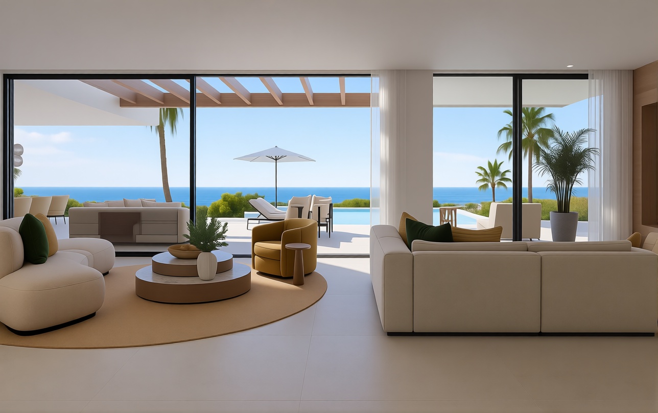Chalet con acceso directo a playa en Estepona — Salón