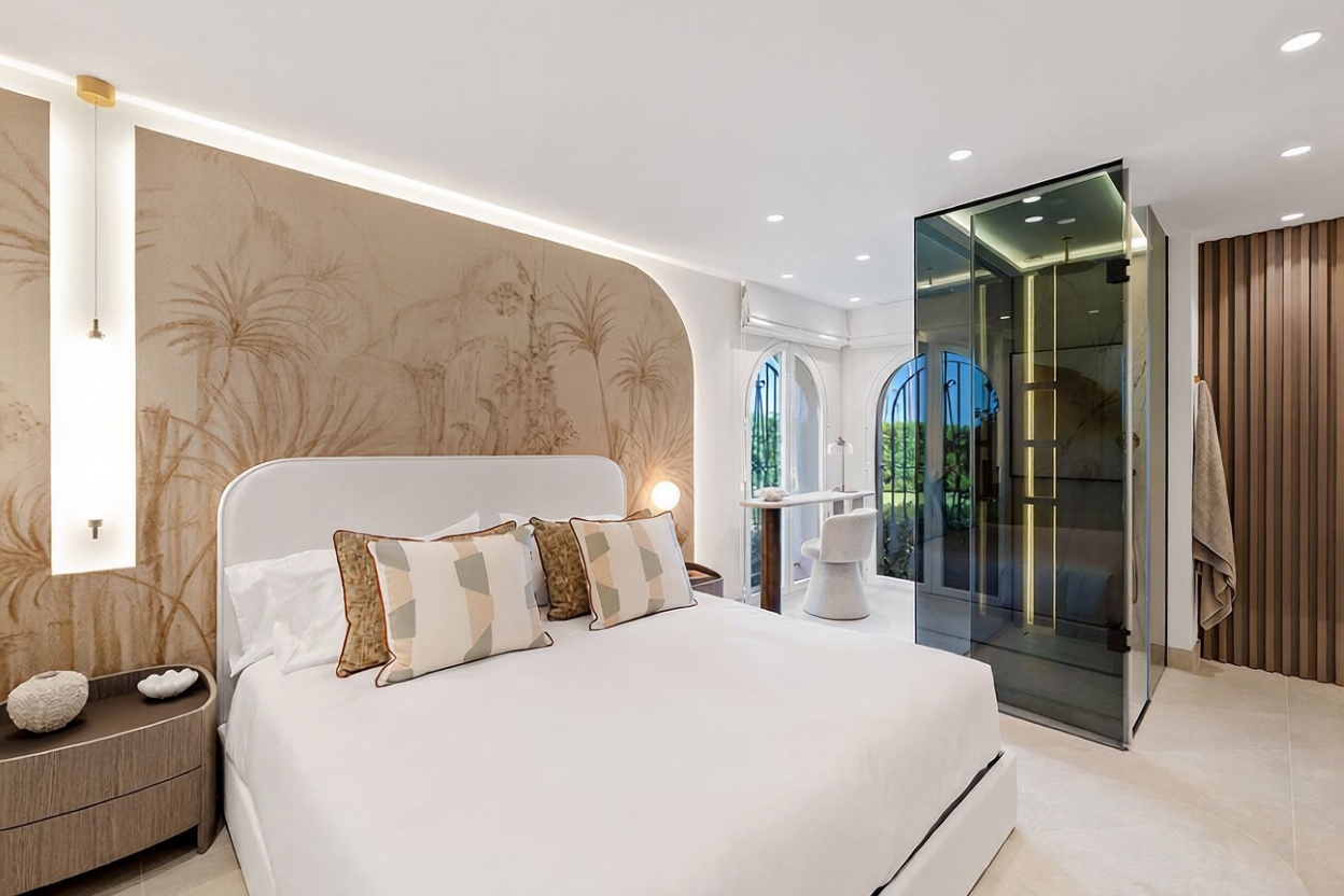 Haus mit direkter Strandzugang in Estepona — Schlafzimmer