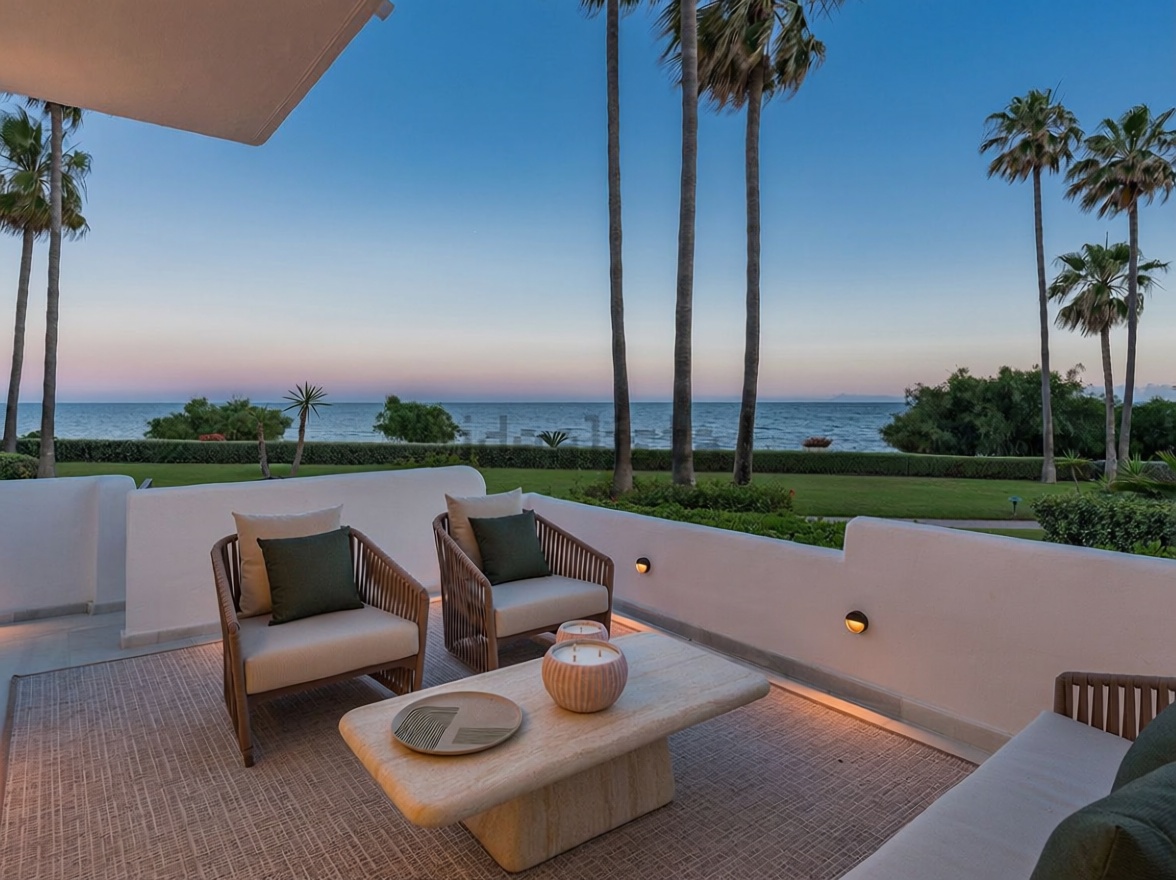 Casa com acesso direto à praia em Estepona — Terraço mar