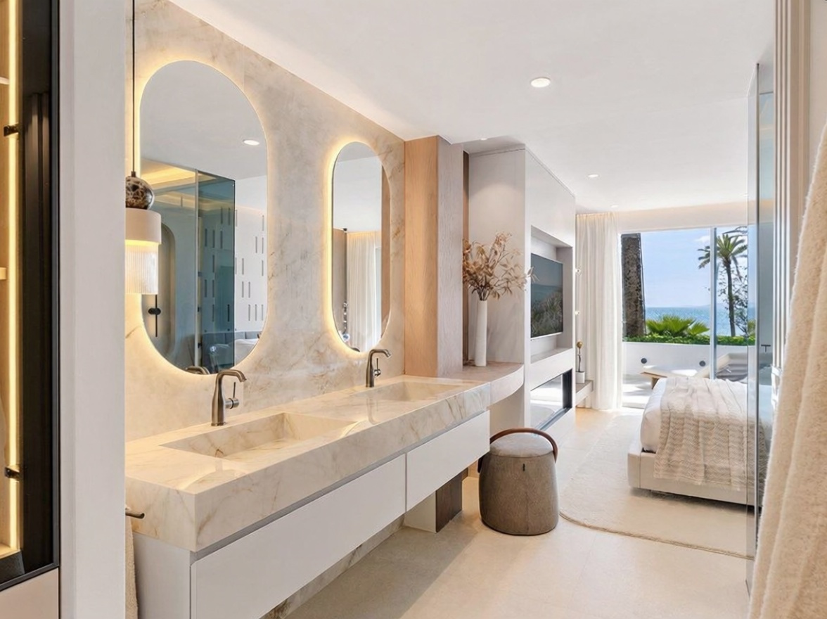 Wohnung in erste Strandlinie in Estepona — Bad