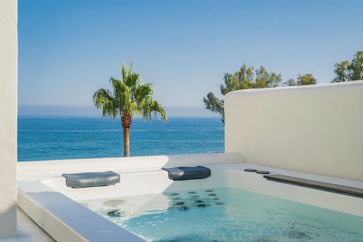 Seafront attic in Estepona — Sea view