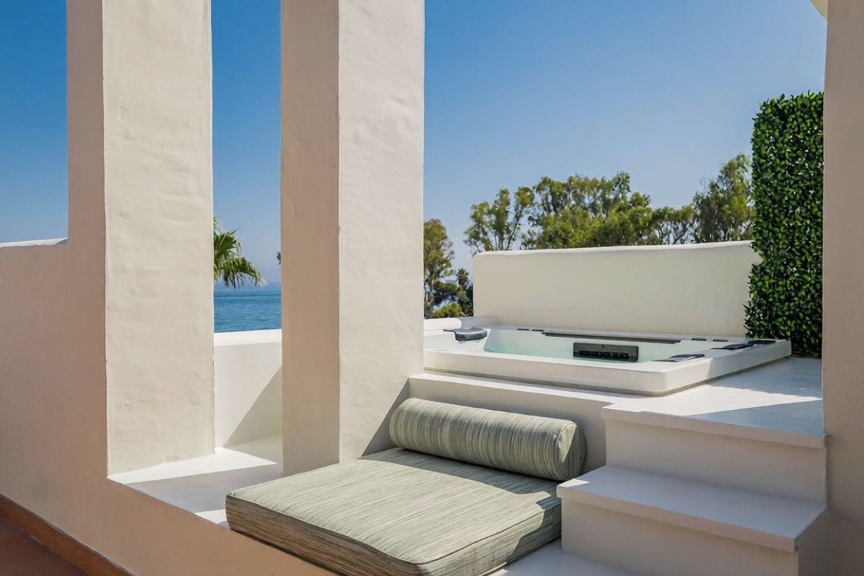 Seafront attic in Estepona — Sea view