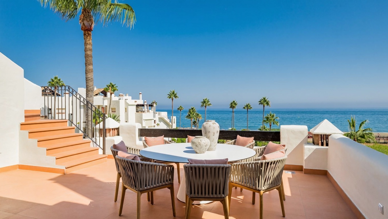 Dúplex en primera línea de playa en Estepona