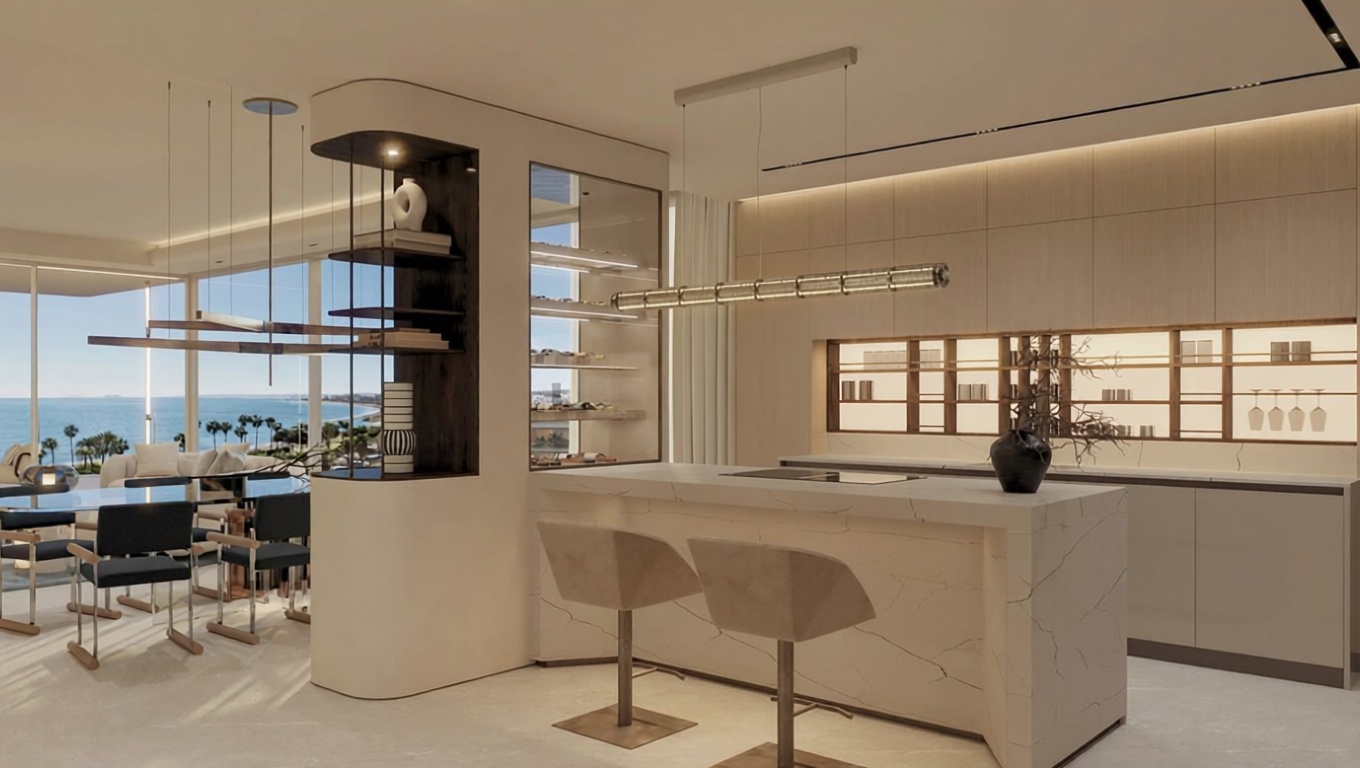 Apartamento em primeira linha de praia em Estepona — Cozinha