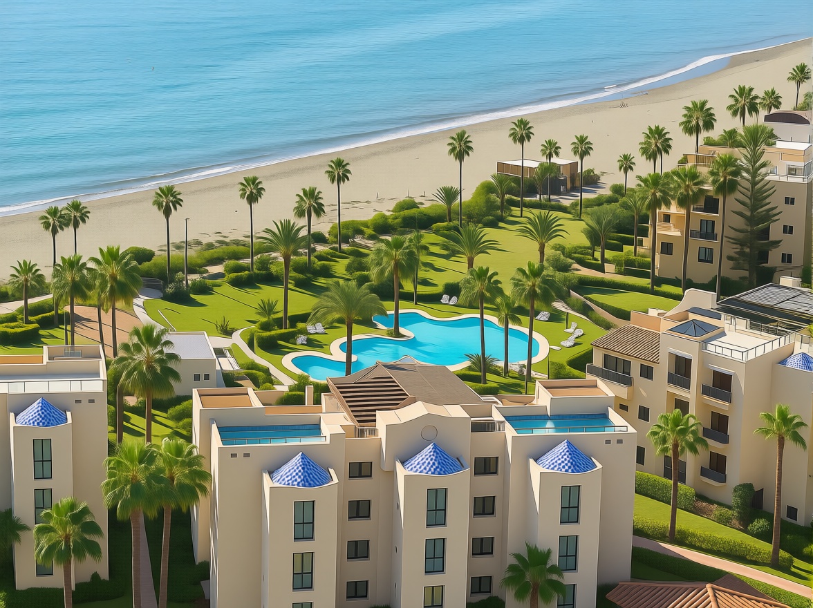 Villa mit direkter Strandzugang in Estepona — Luftbild