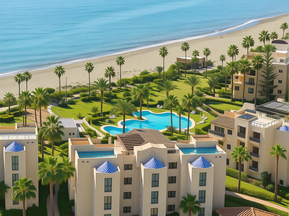Villa mit direkter Strandzugang in Estepona — Luftbild