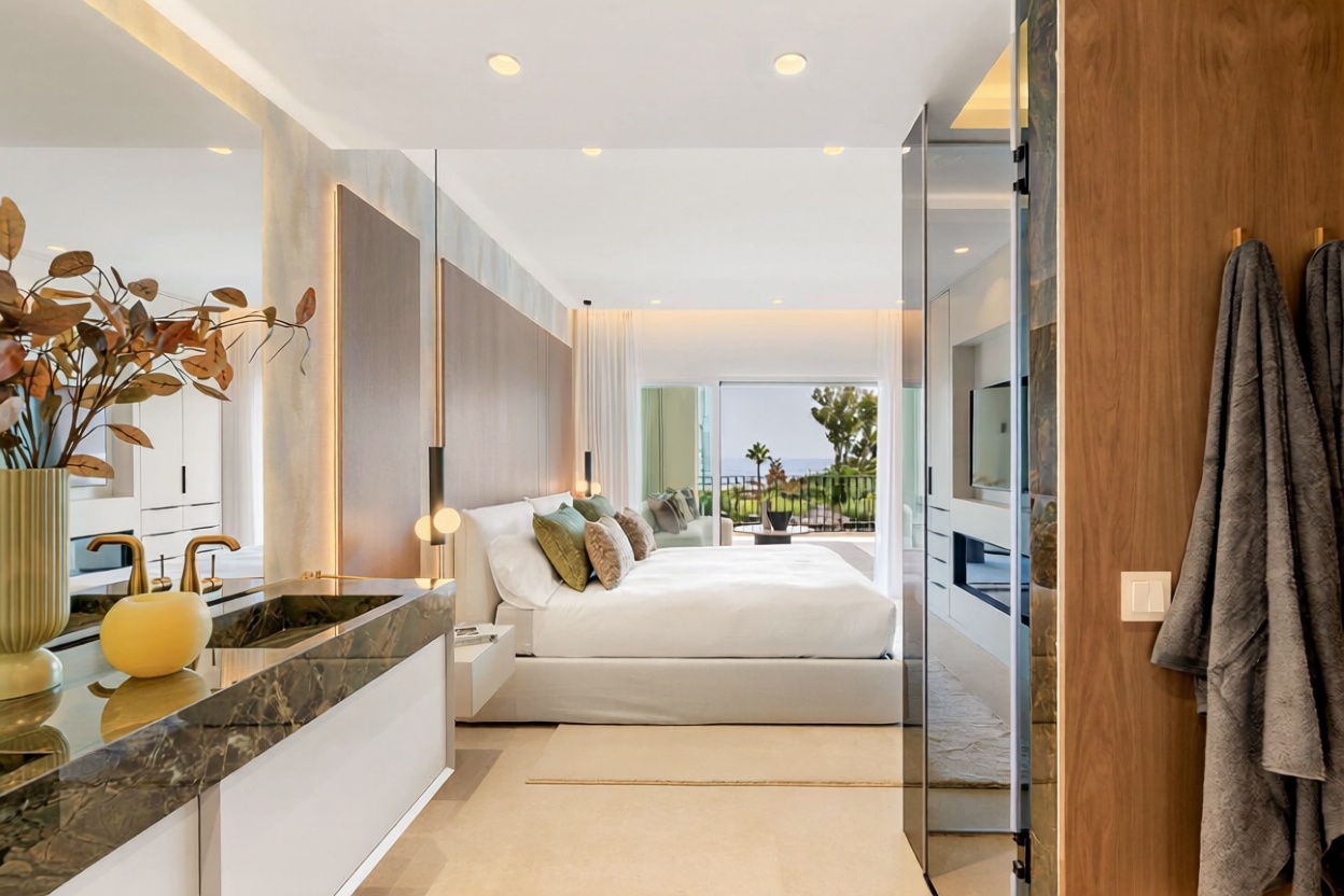 Beachfront flat in Estepona — Bedroom
