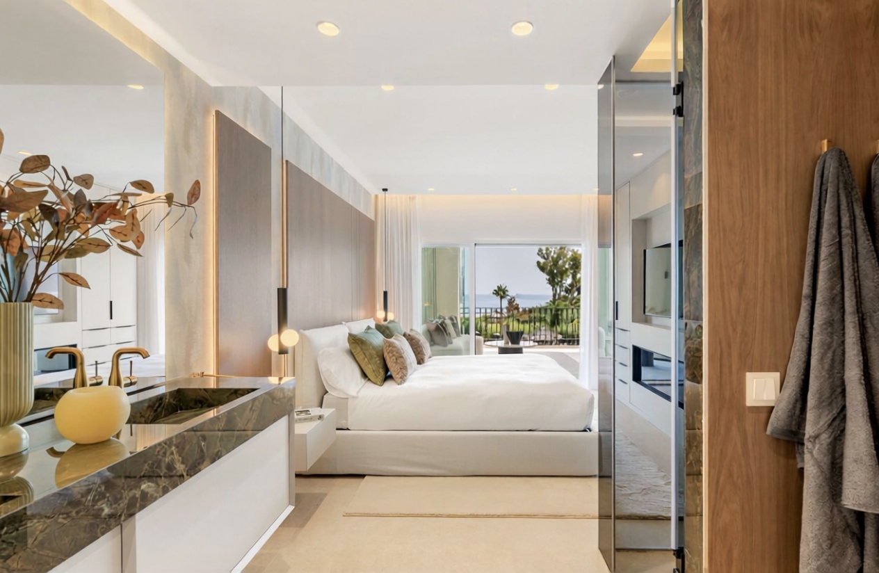 Beachfront flat in Estepona — Bedroom