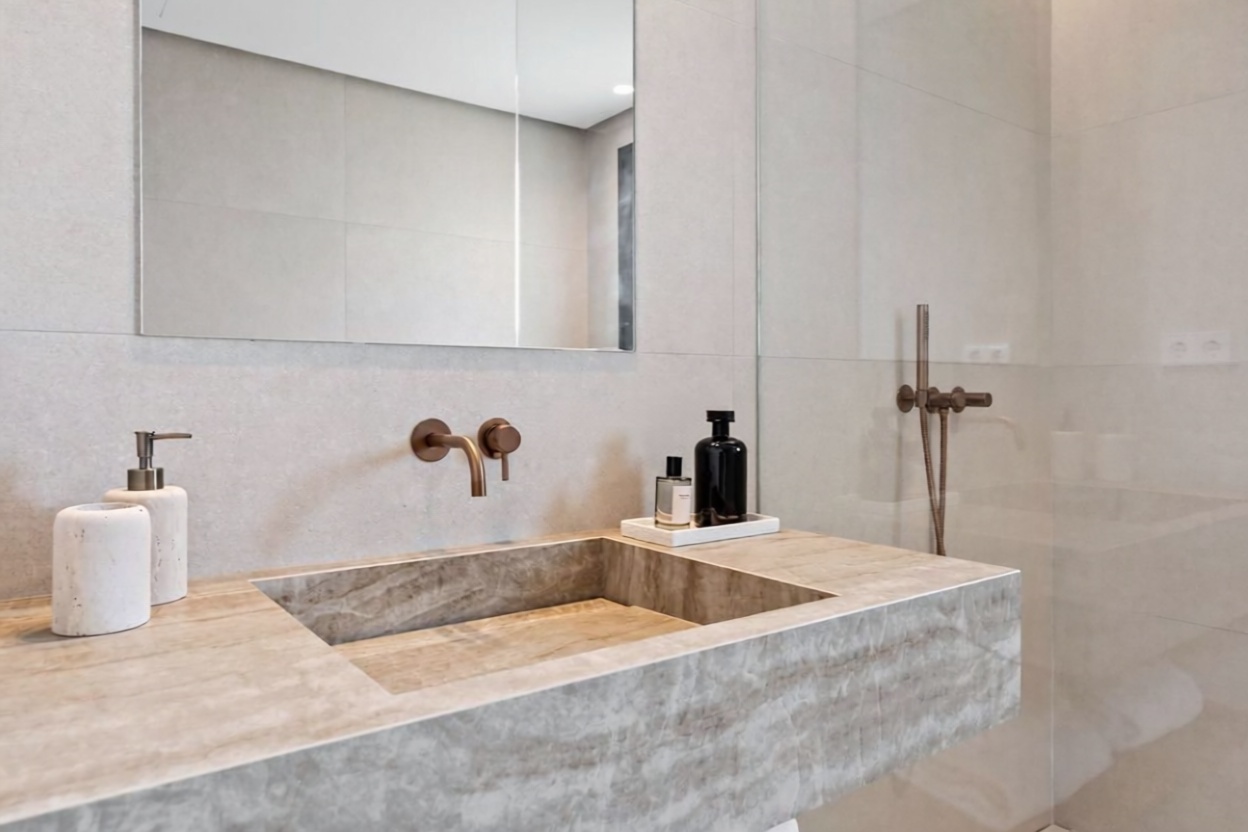 Beachfront flat in Estepona — Bathroom