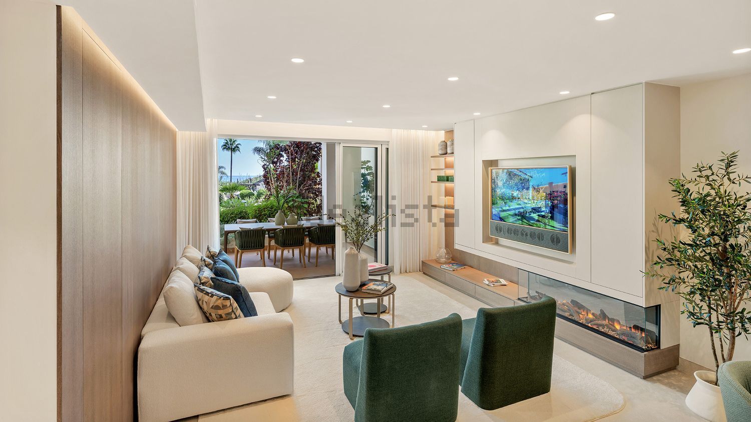 Beachfront flat in Estepona — Living room
