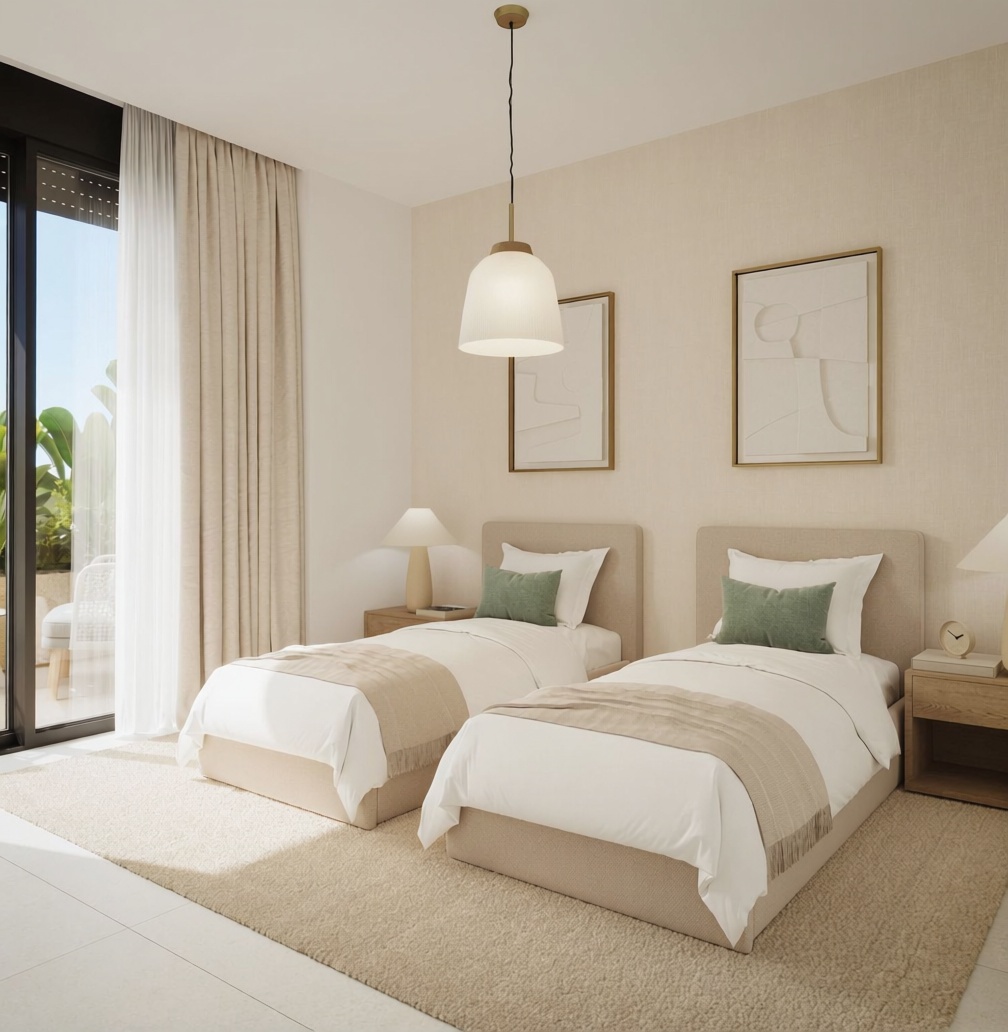 Seafront attic in Estepona — Bedroom