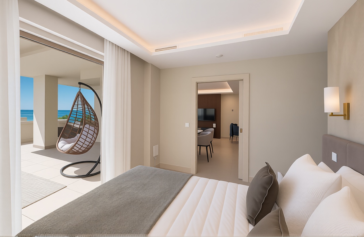 Beachfront flat in Estepona — Bedroom