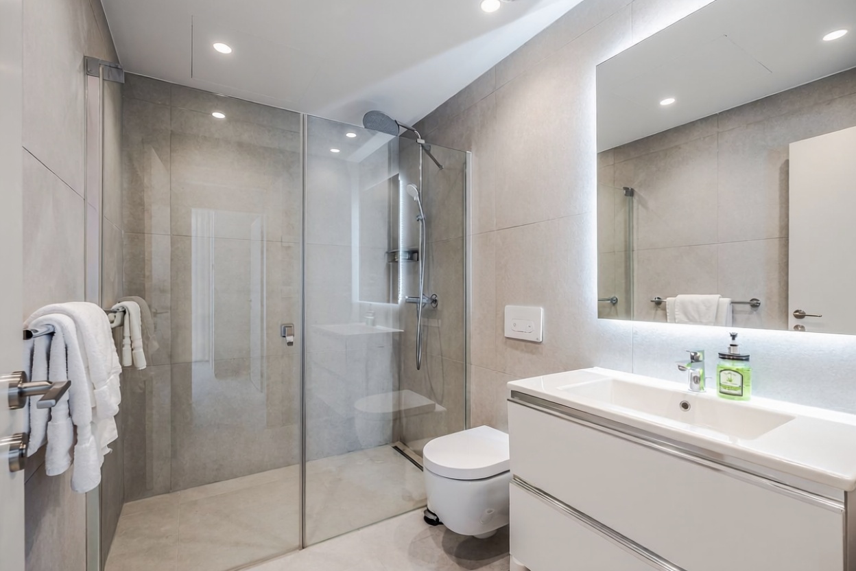 Beachfront flat in Estepona — Bathroom