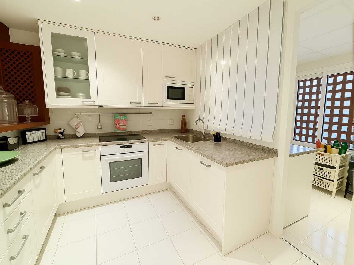 Appartement en première ligne de plage à Estepona — Cuisine