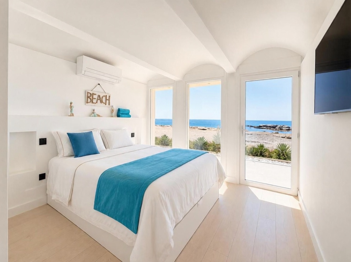 Chalet con acceso directo a playa en Estepona — Dormitorio