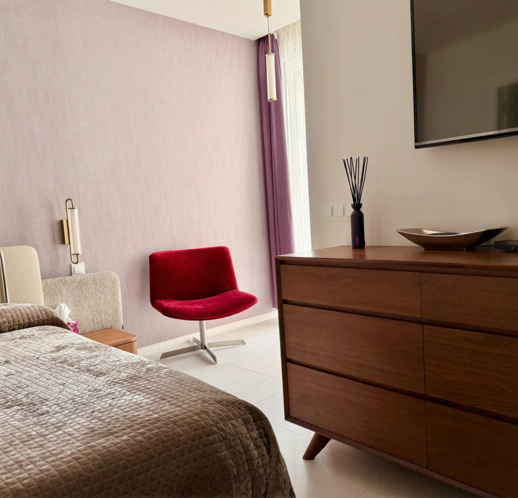 Appartement en première ligne de plage à Estepona — Chambre
