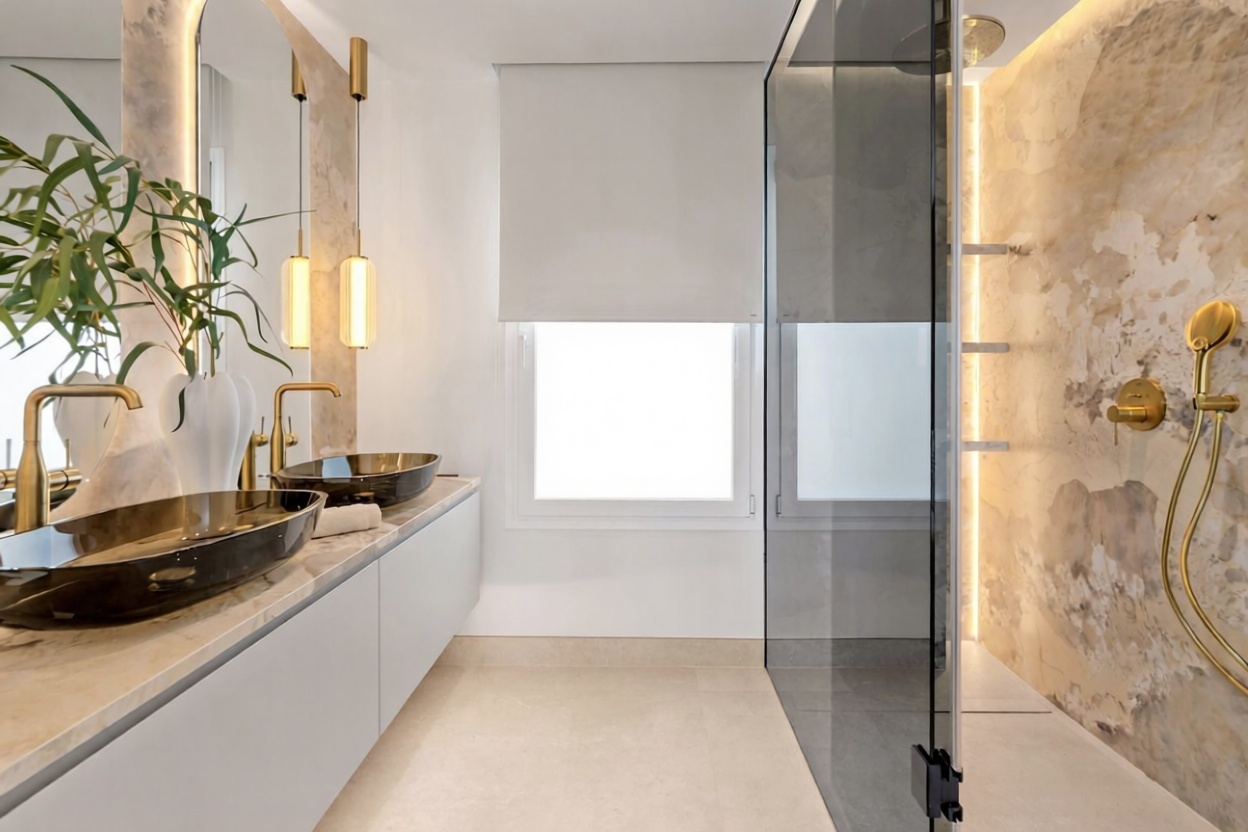 Beachfront flat in Estepona — Bathroom