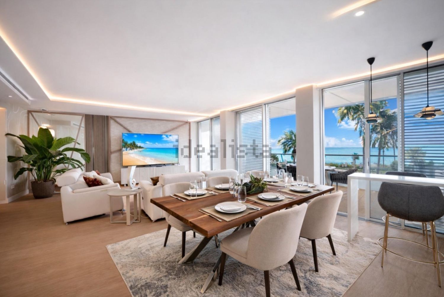 Квартира первая линия пляжа в Estepona — Гостиная