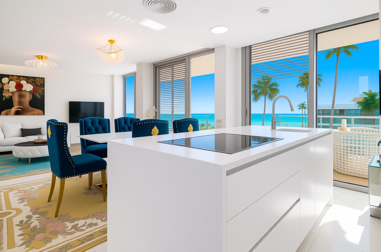 Wohnung in erste Strandlinie in Estepona — Wohnzimmer