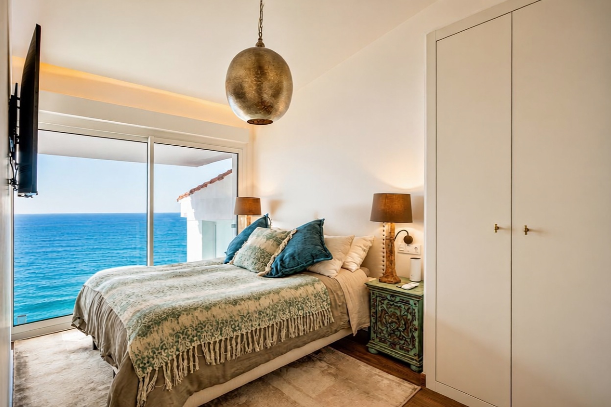 Dúplex en primera línea de playa en Estepona — Dormitorio
