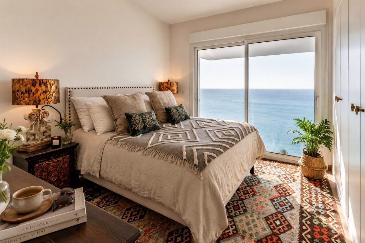 Dúplex en primera línea de playa en Estepona — Dormitorio