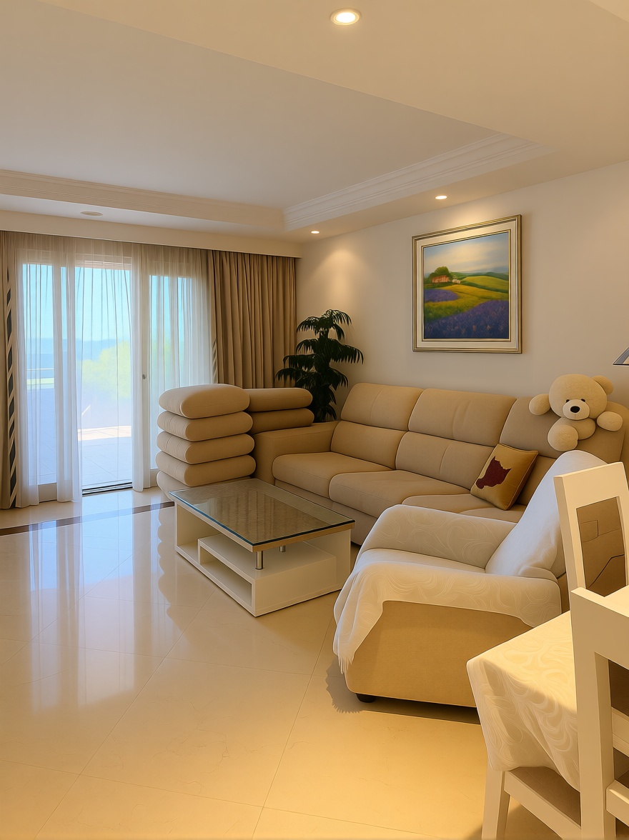 Wohnung in erste Strandlinie in Estepona — Wohnzimmer