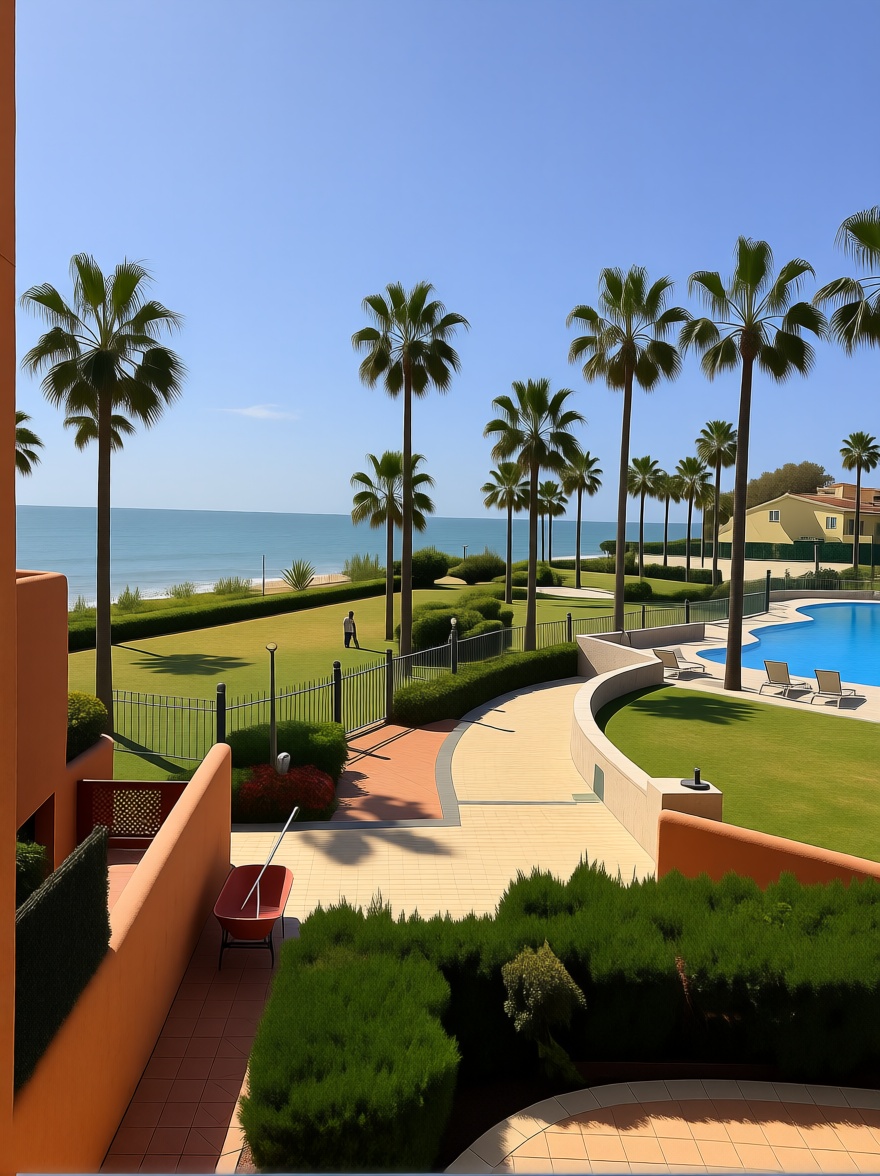 Wohnung in erste Strandlinie in Estepona — Meerblick