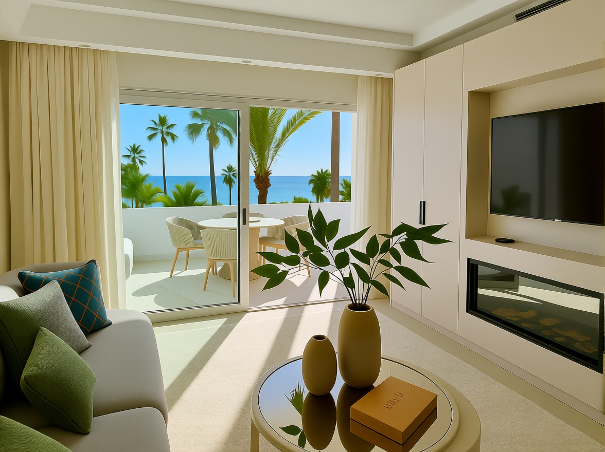 Beachfront flat in Estepona — Living room