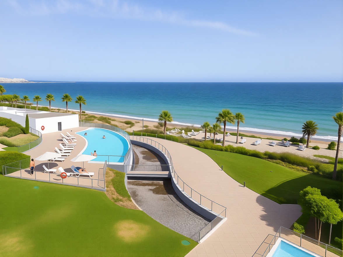Beachfront flat in Estepona — Aerial