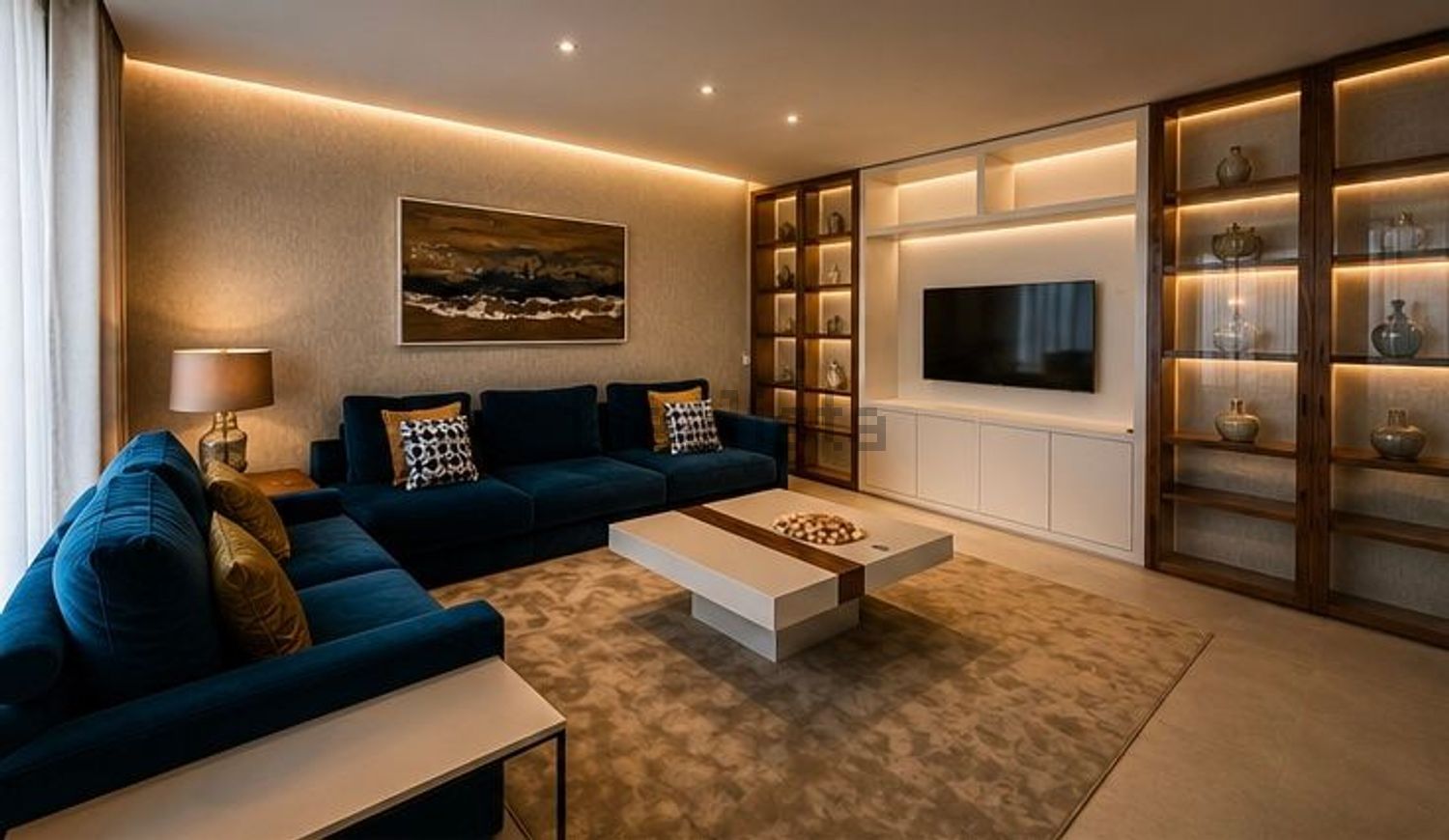 Appartement en première ligne de plage à Estepona — Séjour