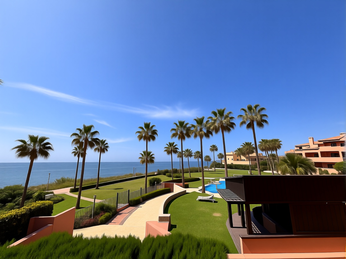 Beachfront flat in Estepona — Sea view