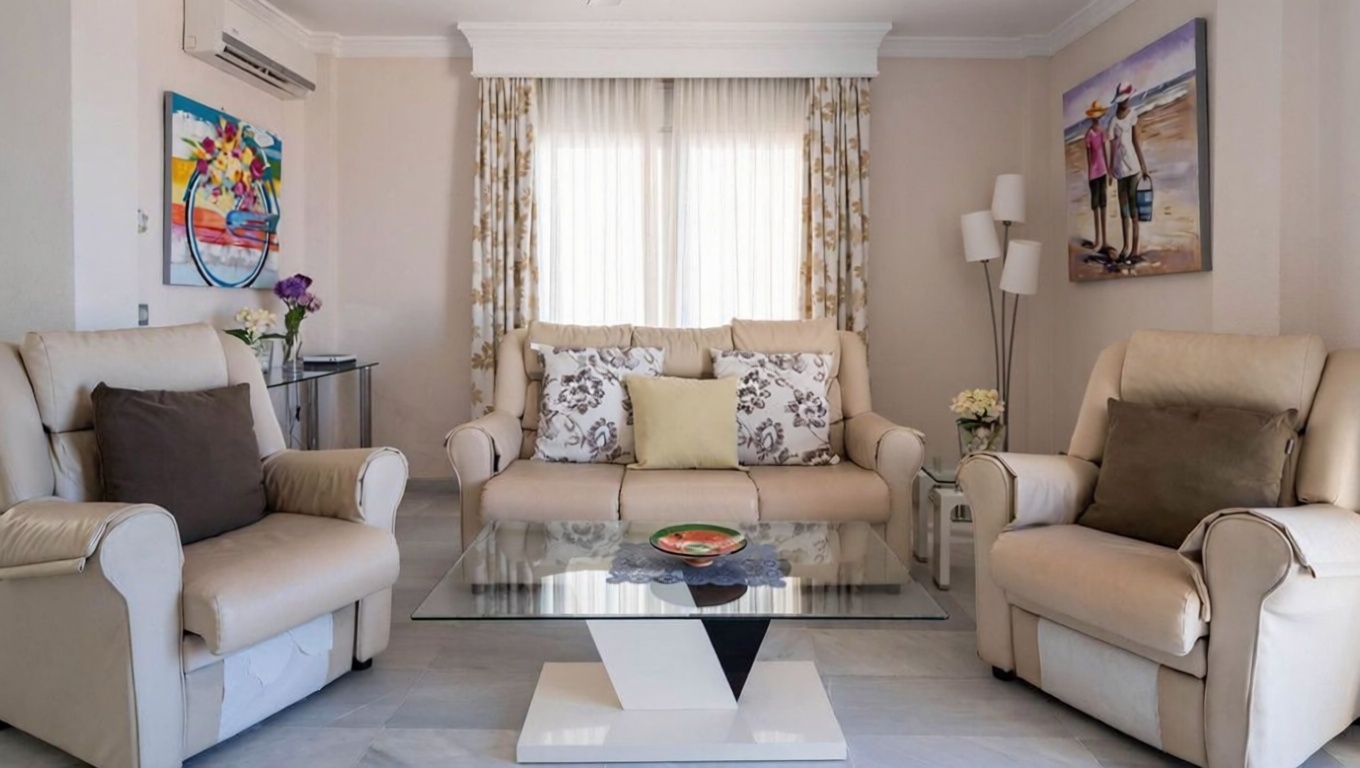 Chalet avec accès direct à la plage à Estepona — Séjour