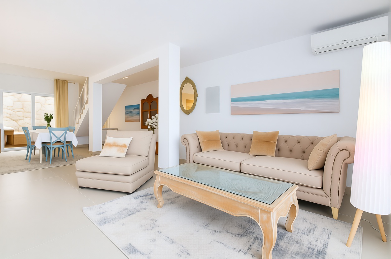 Duplex in erste Strandlinie in Estepona — Wohnzimmer