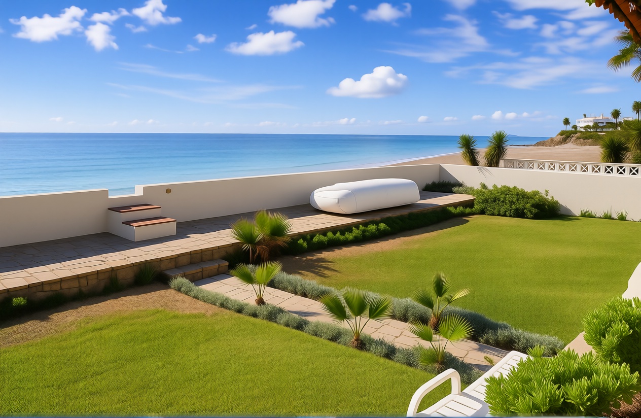 Chalet con acceso directo a playa en Estepona — Vista mar