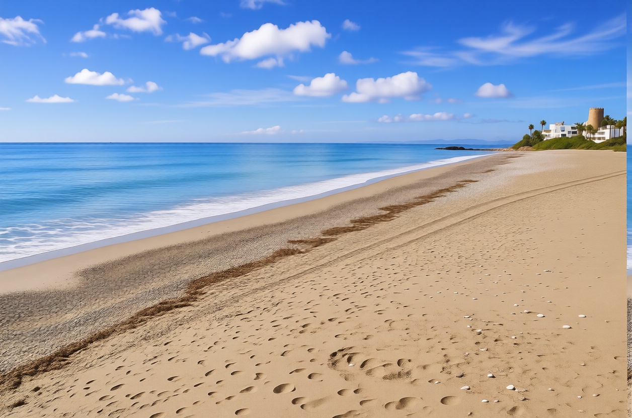 Chalet con acceso directo a playa en Estepona — Vista mar