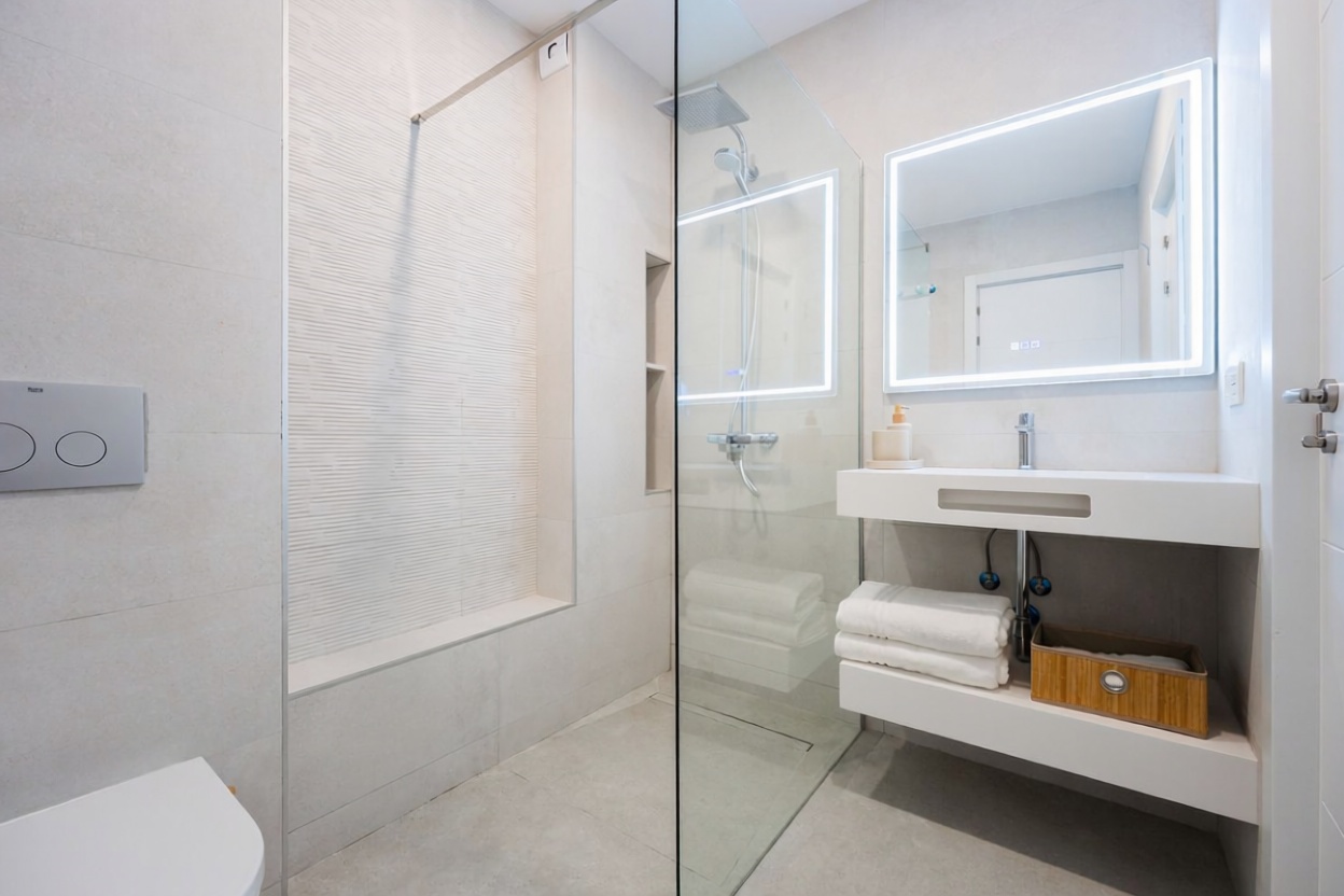 Beachfront flat in Estepona — Bathroom