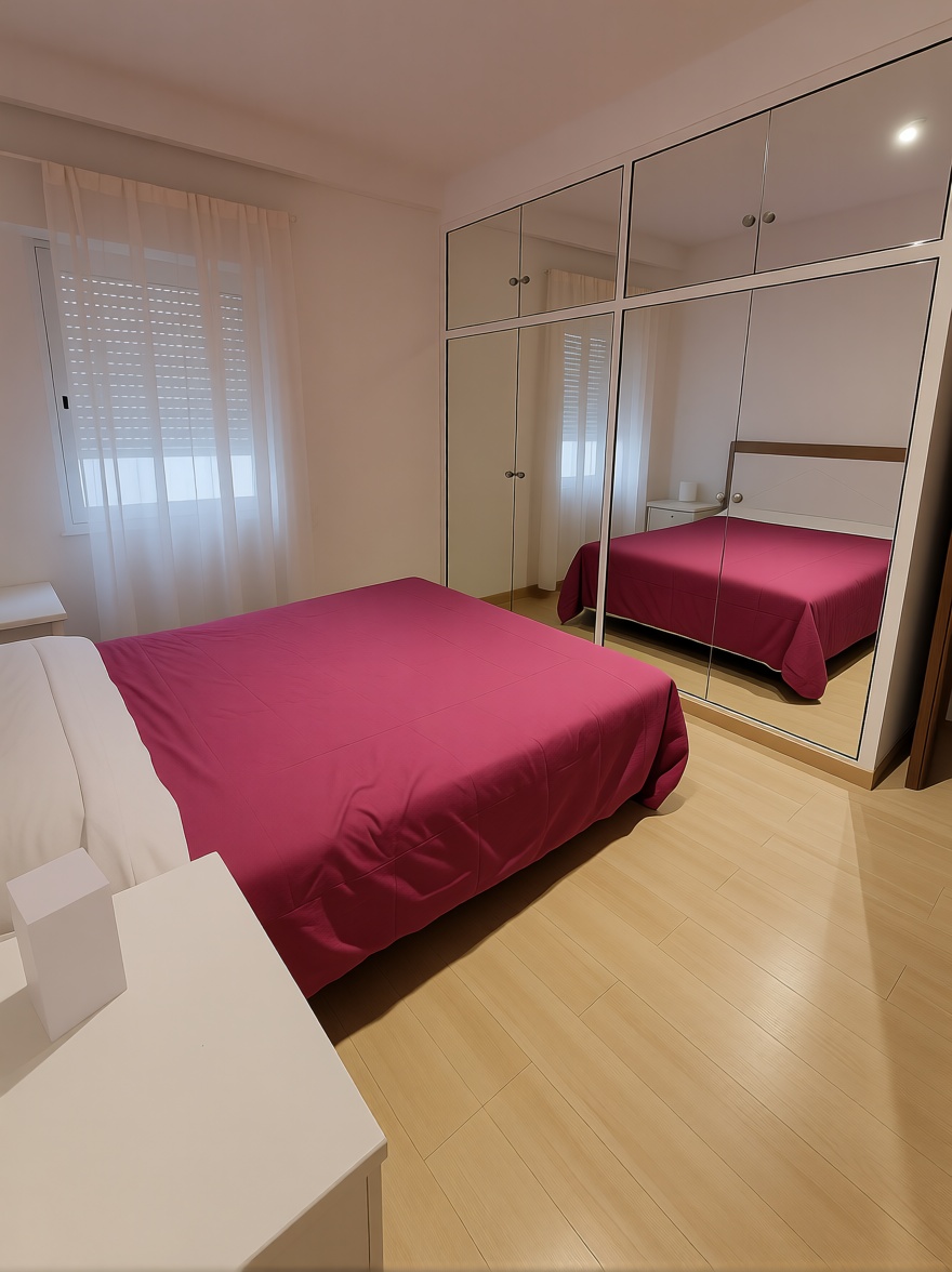 Piso en primera línea de playa en Estepona — Dormitorio