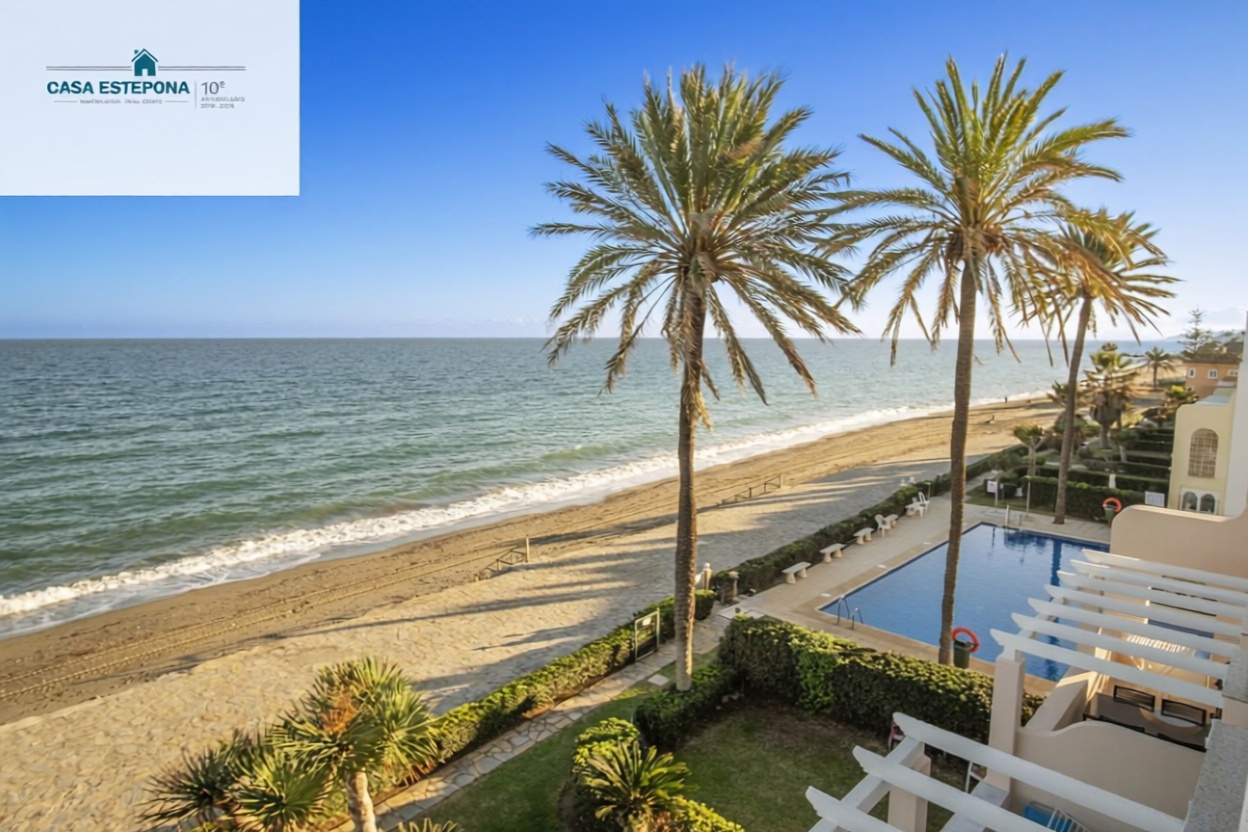 Ático en primera línea de mar en Estepona — Vista mar