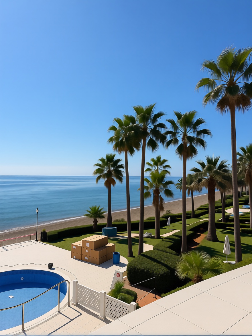 Chalet avec accès direct à la plage à Estepona — Vue mer