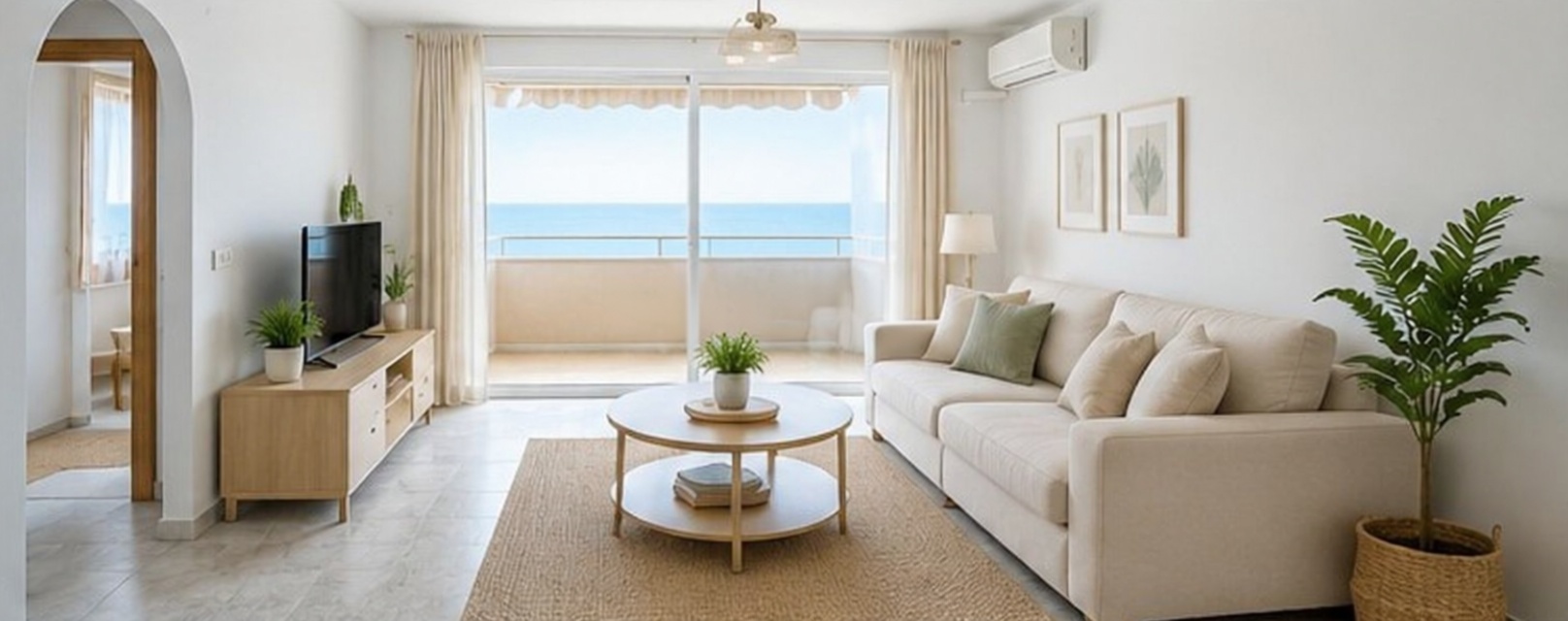 Apartamento em primeira linha de praia em Estepona — Sala