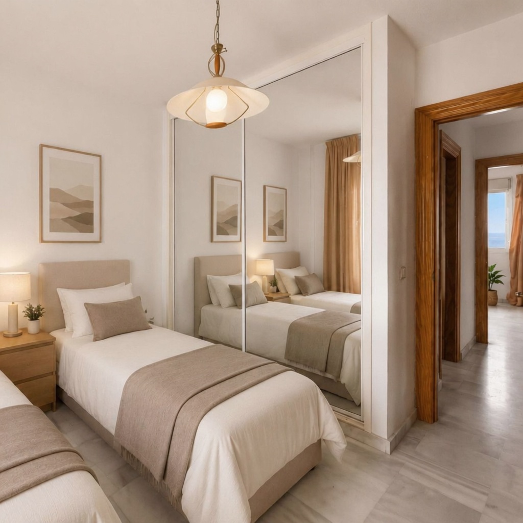 Piso en primera línea de playa en Estepona — Dormitorio