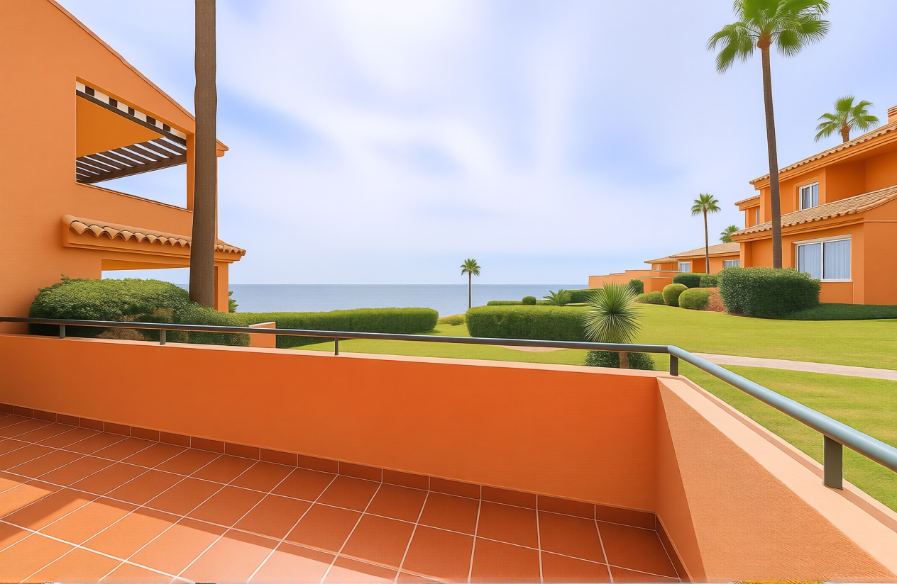 Chalet with direct beach access in Estepona — Sea terrace