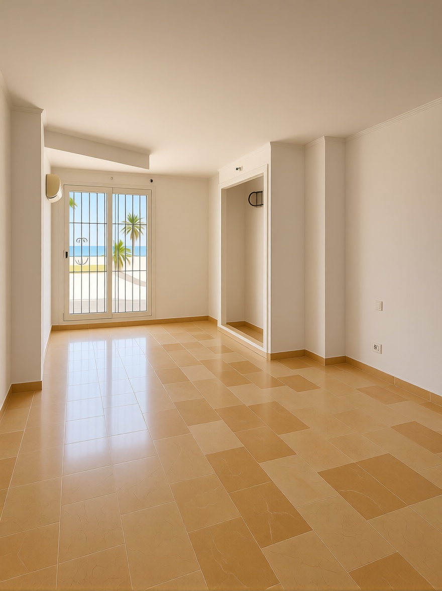 Piso en primera línea de playa en Estepona — Dormitorio