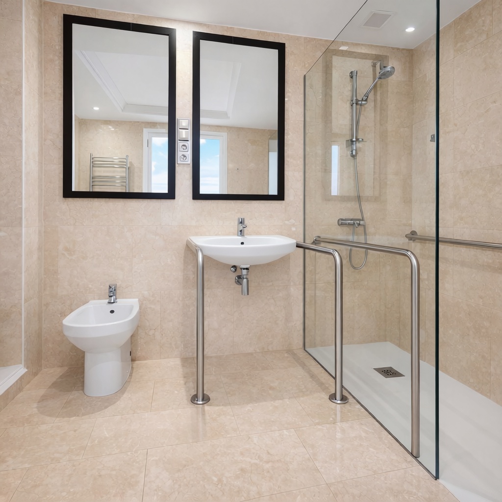 Beachfront flat in Casares — Bathroom