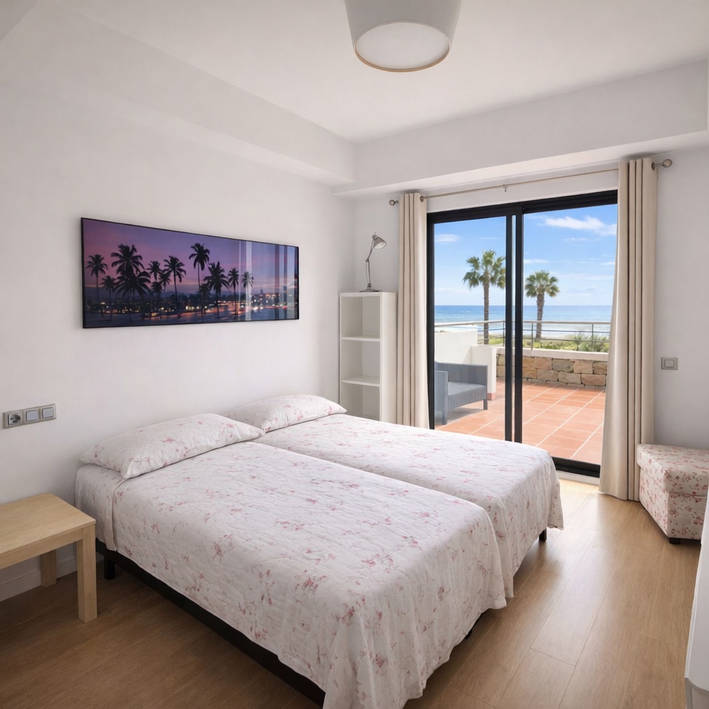 Beachfront flat in Casares — Bedroom