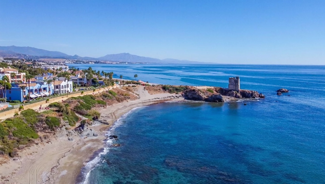 Beachfront flat in Casares — Sea view